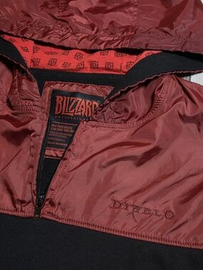 Blizzard Entertainment Diablo Infernal Collection Colorblock Hoodie Sz 2XL
